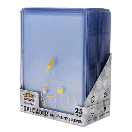 Pikachu TOPLOADER® and PENNY SLEEVES® Combo Pack for the Pokémon Trading Card Game (25 PACK)