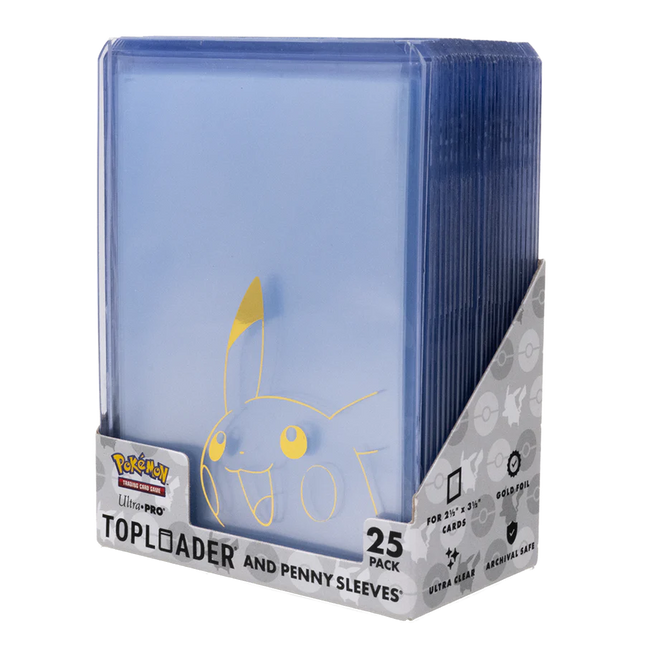 Pikachu TOPLOADER® and PENNY SLEEVES® Combo Pack for the Pokémon Trading Card Game (25 PACK)